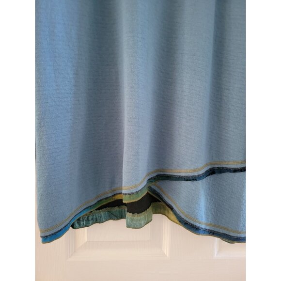 Parsley & Sage Green blue Cowl neck tunic top size XL lagenlook art to wear - Picture 6 of 10